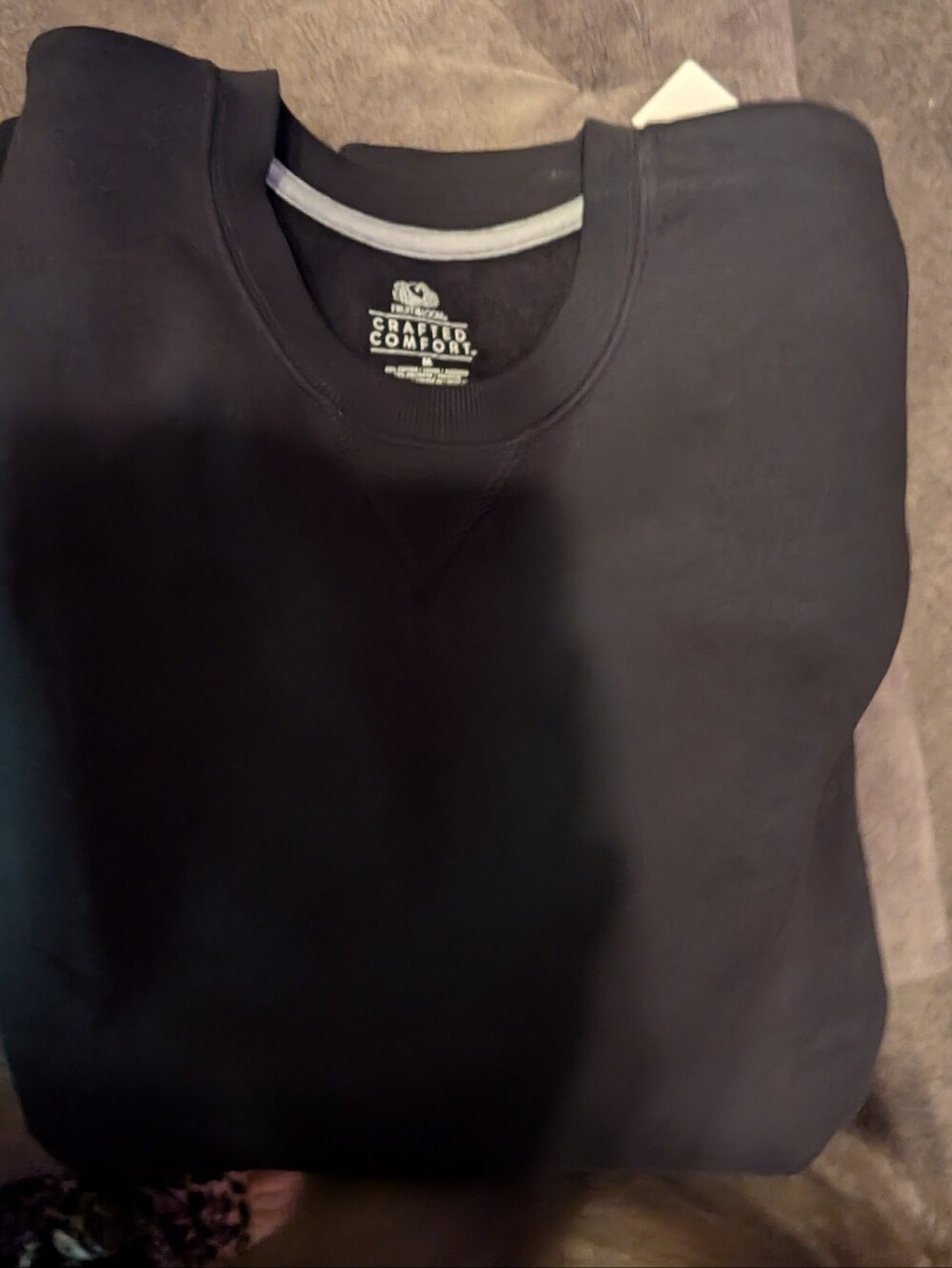 Super Soft Men's Black Crewneck Sweatshirt Medium